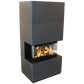 Modular fireplace NBC 7 kW Ø 160 steel casing Black