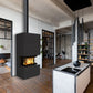 Modular fireplace NBC 7 kW Ø 160 steel casing Black