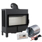 AIR HEATING FIREPLACE IN STEEL LUCY 16 KW Ø 200 WITH MSK CONTROL