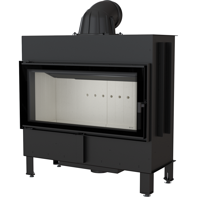 AIR HEATING FIREPLACE IN STEEL LUCY 16 KW Ø 200 WITH MSK CONTROL