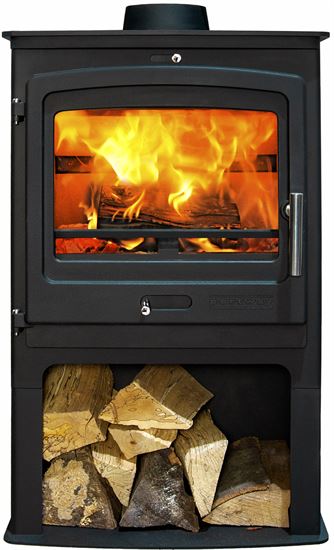 P2 Contemporary Multifuel Stove & Log Store