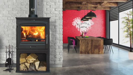 P2 Contemporary Multifuel Stove & Log Store