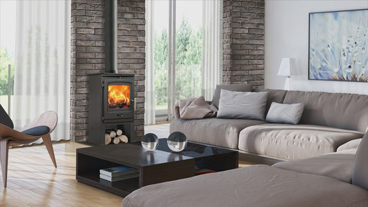 P1 Contemporary Multifuel Stove Low Legs