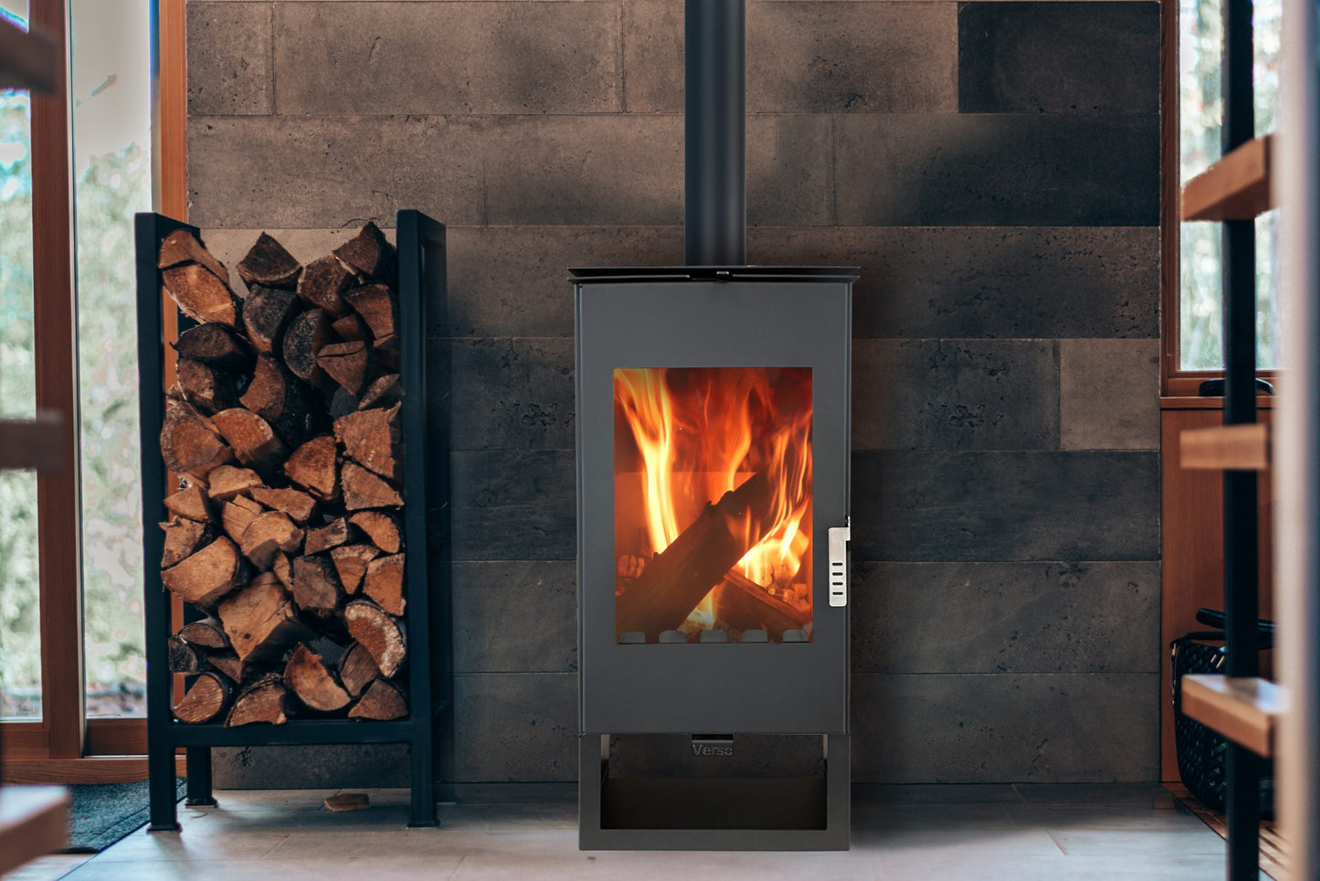 Wood Burning Stove Fireplace Heating Stoves Verso Ina L 7,5kw. A+