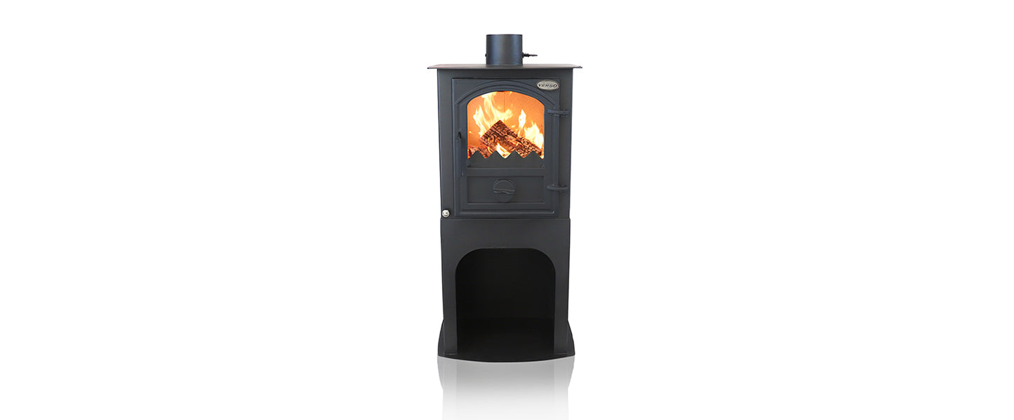 VERSO 1 STAND CID  Solid fuel fireplace