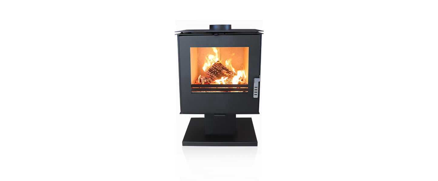 VERSO RHEIA P  Woodburning fireplace