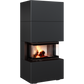 Modular fireplace NBC/EASY BOX 7 kW Ø 160 steel casing Black