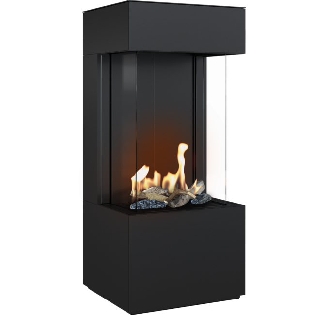 Modular gas fireplace LEO 45/68 natural gas 6,5 kW Ø 100/150