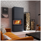 Modular fireplace Box 8 kW Ø 200 Black