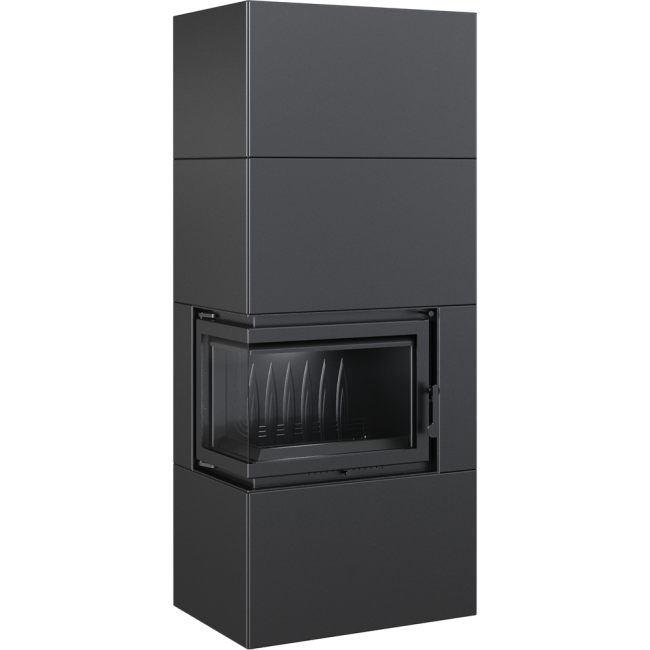 Modular fireplace Box 8 kW Ø 200 Black