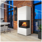 Modular fireplace Box 8 kW Ø 200 Bianco