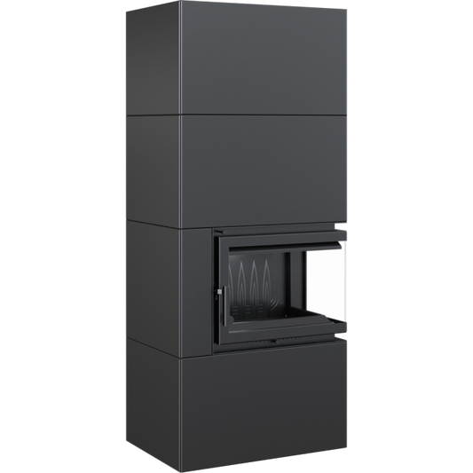 Modular fireplace Box 8 kW Ø 200 Black