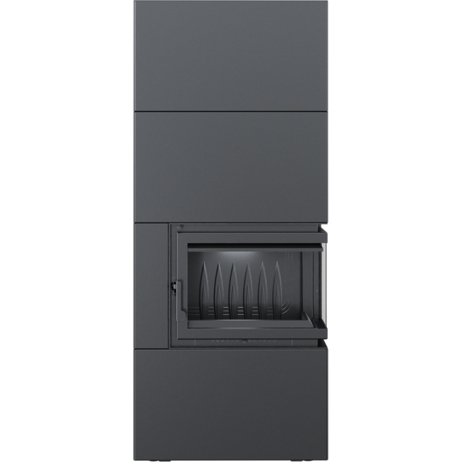 Modular fireplace Box 8 kW Ø 200 Black