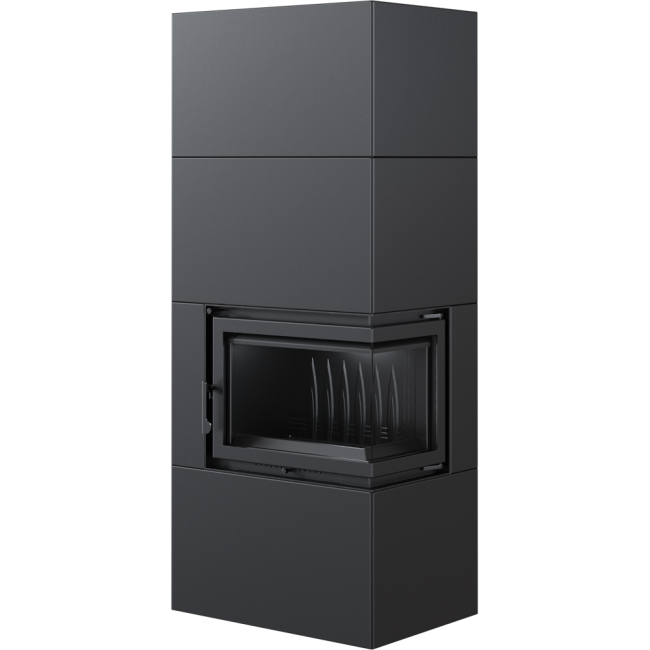 Modular fireplace Box 8 kW Ø 200 Black