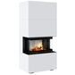 Modular fireplace NBC/EASY BOX 7 kW Ø 160 steel casing Bianco