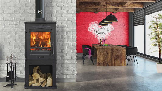 P1 Contemporary Multifuel Stove & Log Store