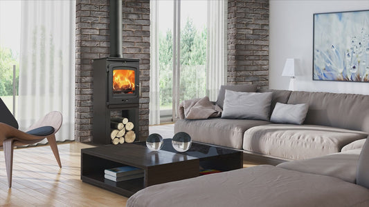 P1 Contemporary Multifuel Stove High Legs