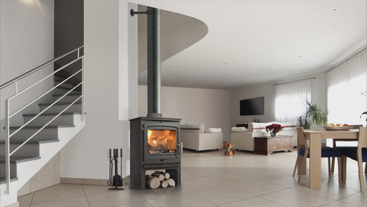 P2 Contemporary Multifuel Stove Low Legs