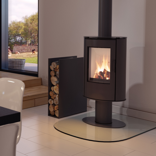 Freestanding STOVE AB s/n Glass with legs Fireplace Log Burning Eco 8kW new