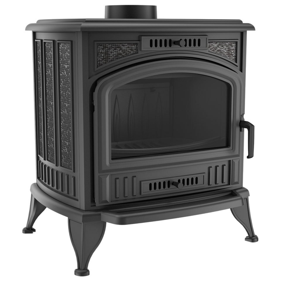 Freestanding STOVE K6 Ø 150 ECO, TRADITIONAL STYLE Black, Heater, NEW fireplace