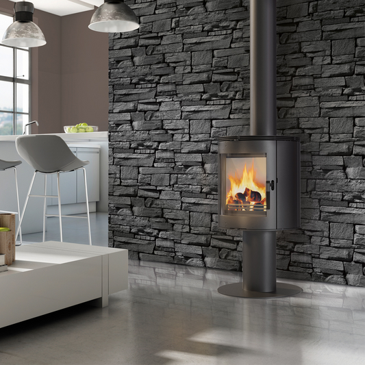 Stove ORBIT - Curved Free Standing Contemporary Wood burning Stove Wood Burner