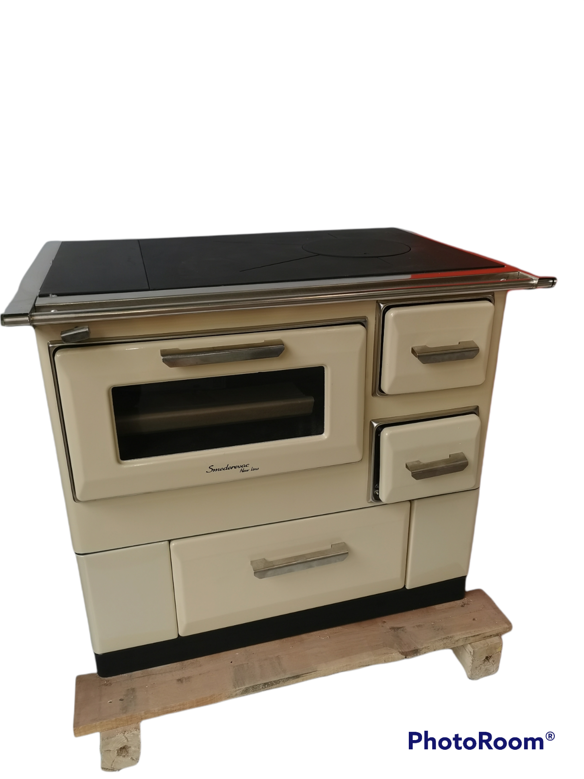 Wood Burning Cooking Stove Cast Iron Top 9.5KW Oven 7 new line in beige uk best