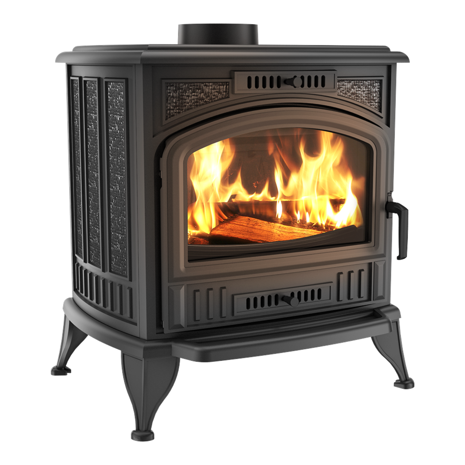 Freestanding STOVE K6 Ø 150 ECO, TRADITIONAL STYLE Black, Heater, NEW fireplace